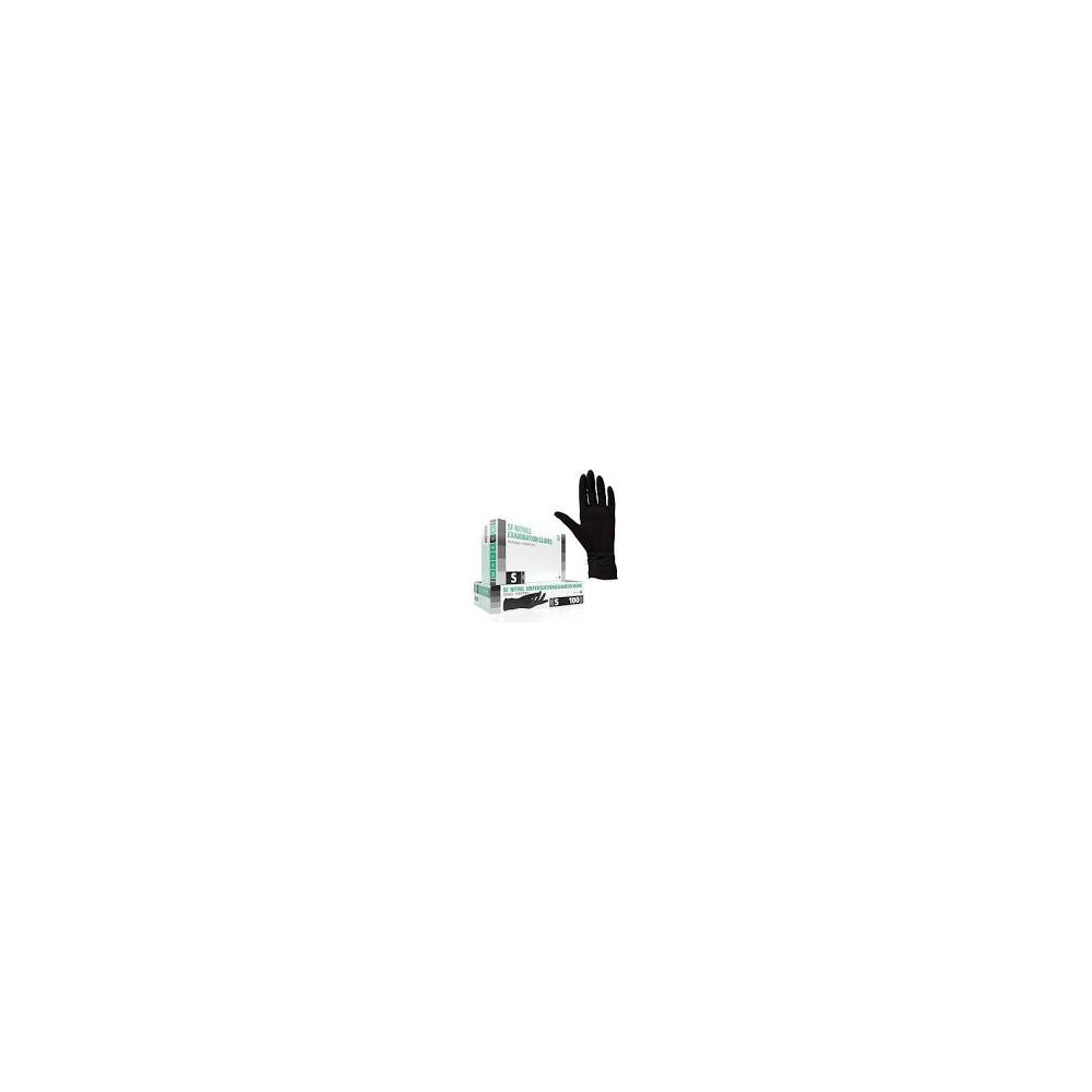 GUANTE NITRILO NEGRO SENSITIVE T/M 100ud.