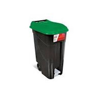 CUBO BASURA 80 Lts: + PEDAL ( Gris.).