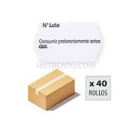 ETIQUETAS 26X16 BLANCAS OVAL IMP. N Lote + Cons. 40 Ro./Caja.
