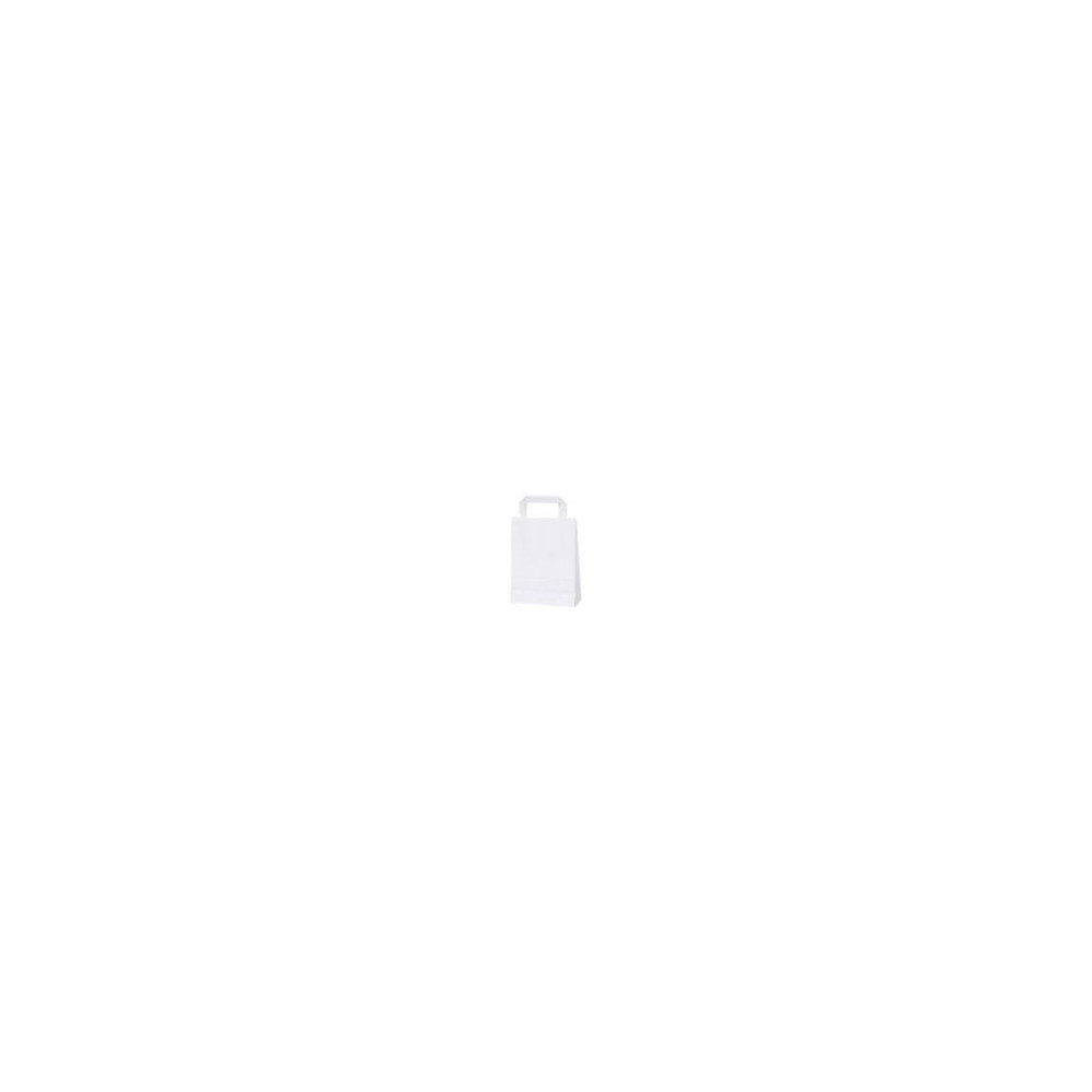 BOLSA PAPEL BLANCA ASA PLANA 32+16X41 250UD