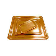 BANDEJA CARTON ORO N06 18X25 100 ud: