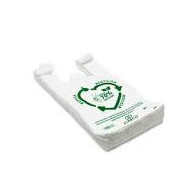 BOLSA CAMISETA BLANCA RECICLADA 30X40 G200 100UD