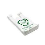 BOLSA CAMISETA BLANCA RECICLADA 30X40 G200 100UD