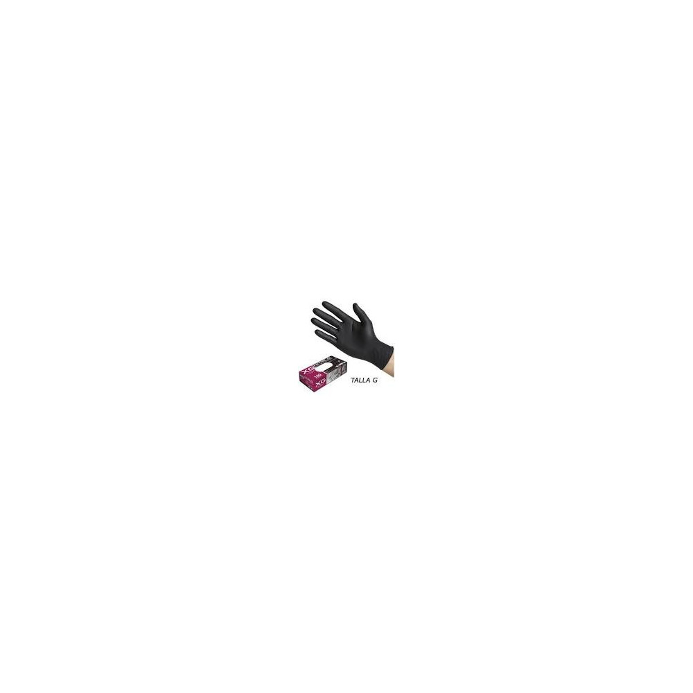 GUANTE NITRILO NEGRO TOUCH T/L 100 ud.