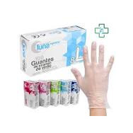 GUANTE VINILO S/POLVO T/S BLAN. CAJA 100ud.